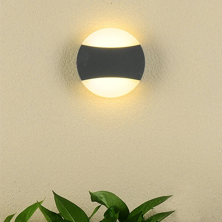 Circle 6W Outdoor LED Wall Light Fixture Acrylic Lamp Residence Community Garden