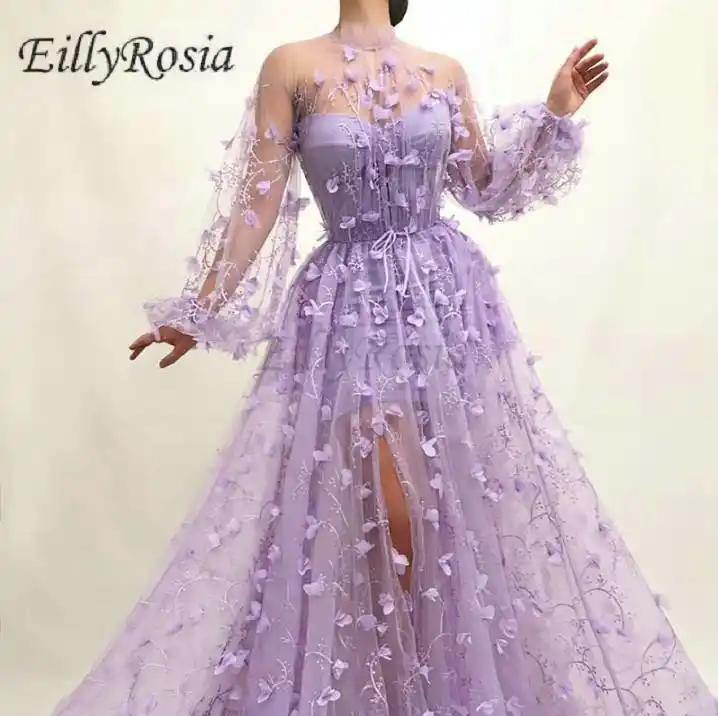 lilac evening gown