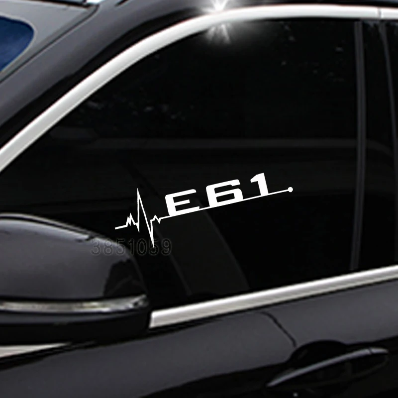 Beli 2 Pcs lot M Daya Stiker untuk BMW E46 E61 E91 Reflektif Putih Stiker Desain Modis Baru Mobil Gaya Jendela Stiker untuk BMW