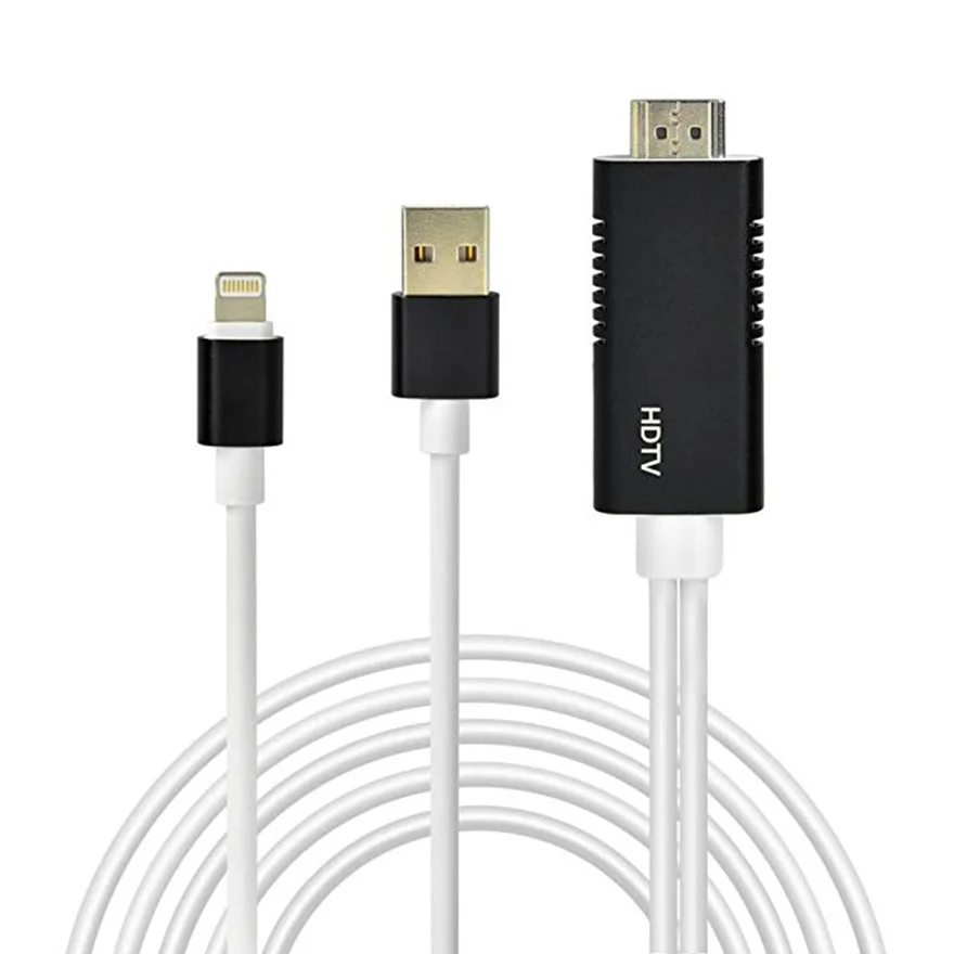 8 Pin к HDMI кабель конвертер для перехода от разъема Lightning к USB HDMI HDTV аудио адаптер видео Дисплей для iPhone XS М ax 7 Plus/iPhone 7/iPhone 6 S Plus/6 5S