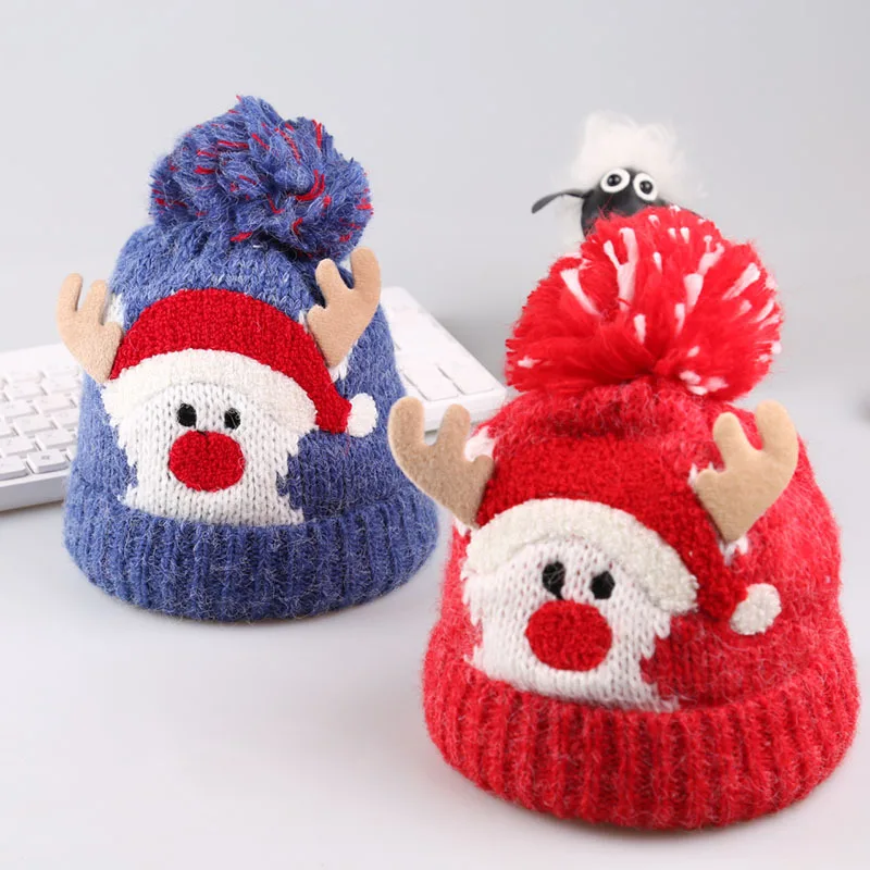 WYNLZQ рождественские шапки, детская Рождественская шапка, шапка Санта-Клауса, оленя, снеговика, рождественские подарки, шапка, рождественские подарки, свитер, теплая зимняя детская одежда