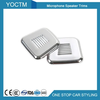 

Microphone Speaker Trims For Jeep Grand Cherokee 17+ Car Interior Accessories 2PCS ABS Chrome/Black/Silver/Red/Blue Car Styling