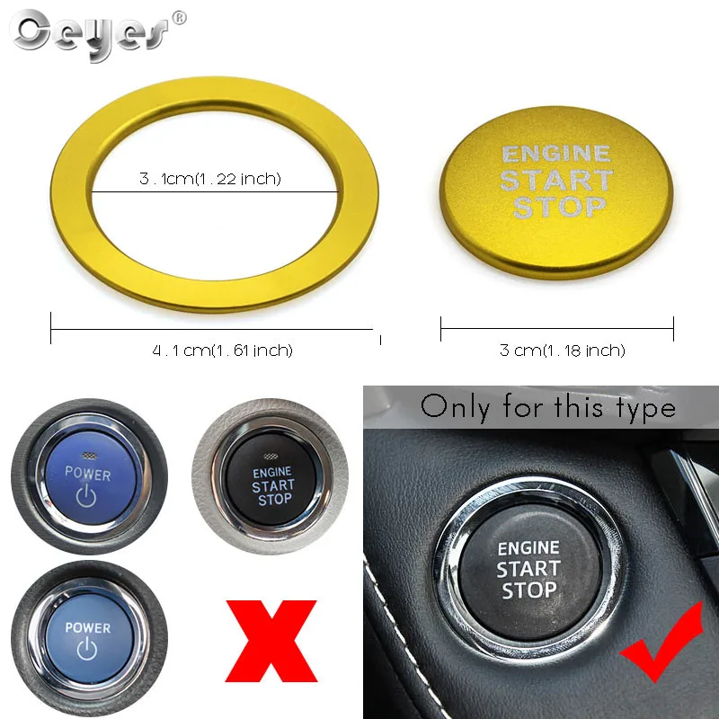 Start Engine Button Ring for TOYOTA (25)