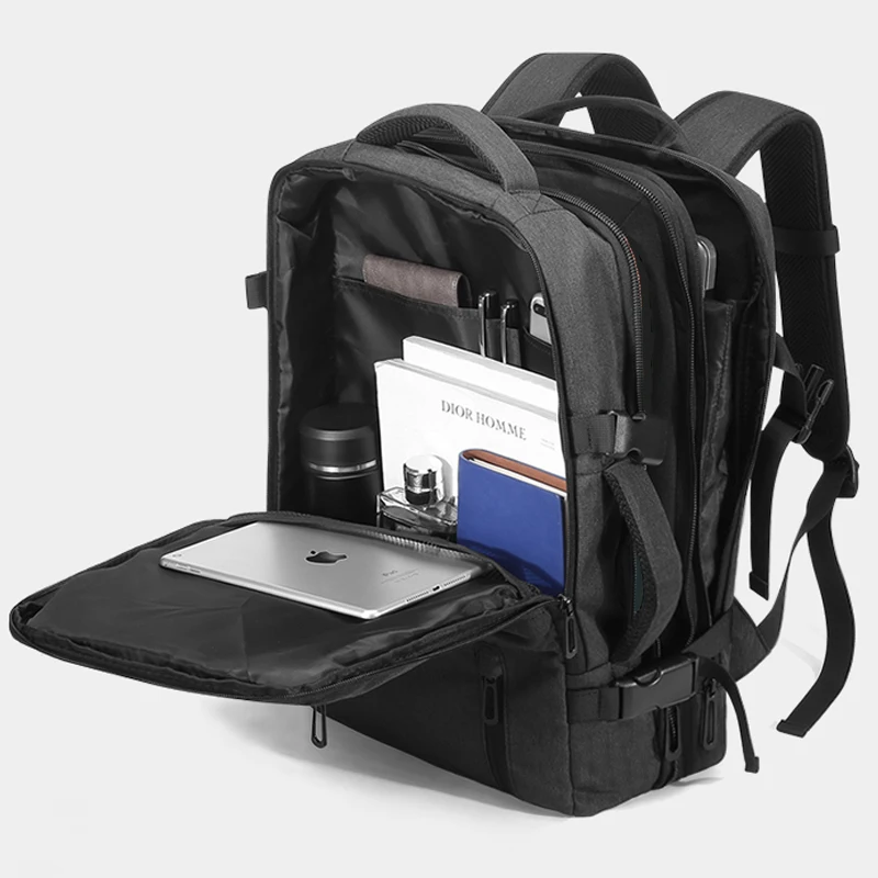 في الهواء الطلق 40L كبيرة كمبيوتر محمول 17 ''15.6 بوصة Mochila السفر حقيبة الرجال الذكور الظهر Bagpack مكافحة سرقة الذكور الإناث أكياس