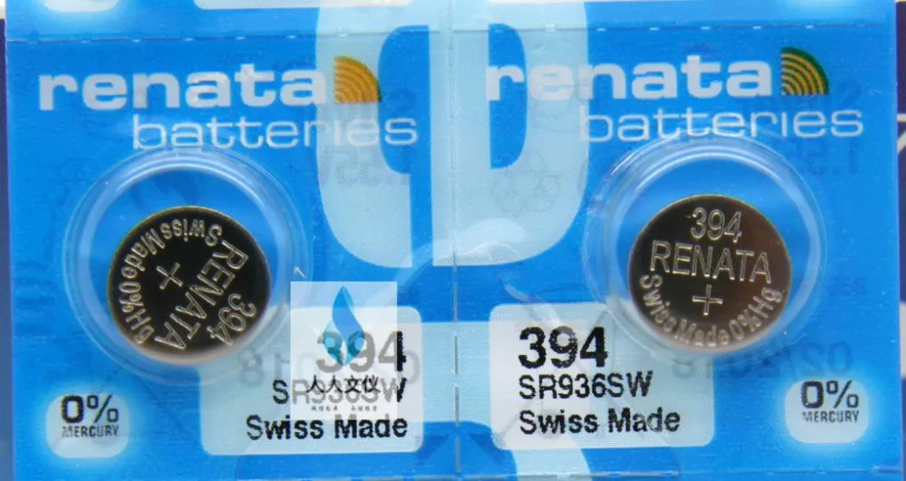 2PCS/LOT renata Silver Oxide Watch Battery 394 SR936SW 936 1.55V 100% ...