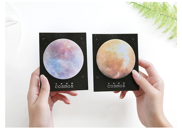 30 листов/упаковка Kawaii Memo Pads Sticky Notes Planet Earth Pluto Moon N Times этикетки наклейки Закладка школьные канцелярские принадлежности