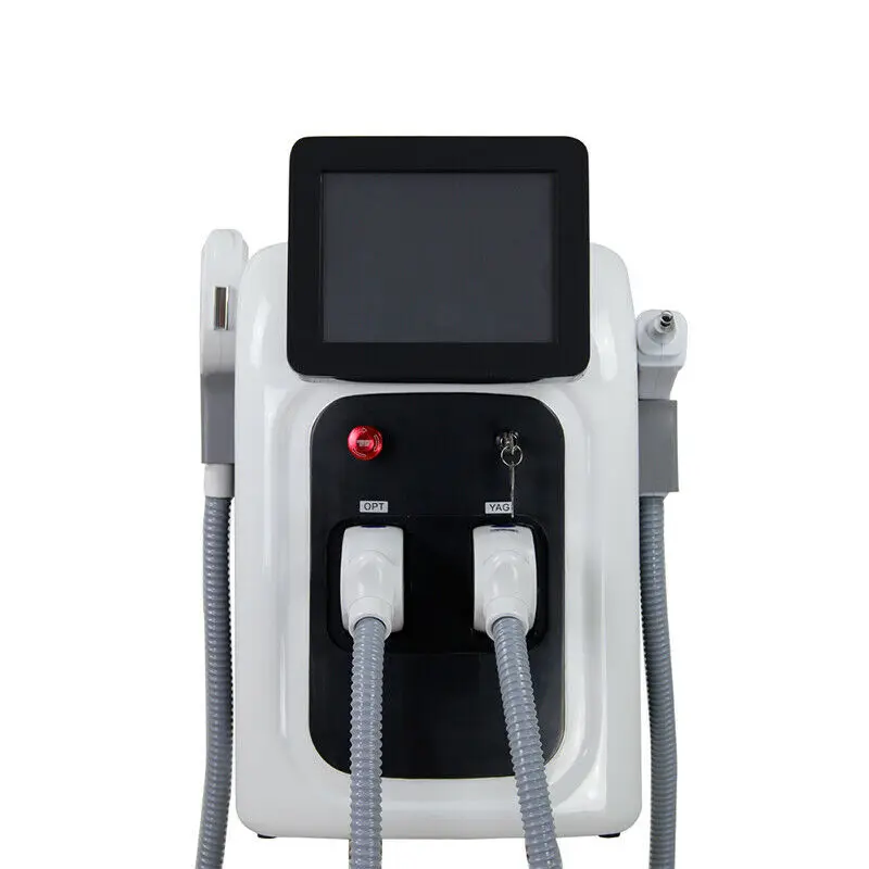 

2 in 1 Professional OPT SHR IPL Fast Hair Removal Machine Nd Yag Laser Tattoo Removal Elight Skin Rejuvenation Machine