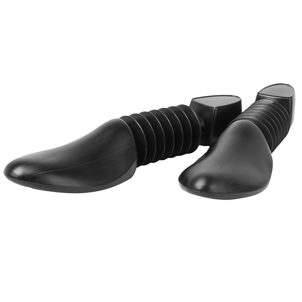 Footful 1 Pair Mens Shoe Trees Shoe Stretcher Shaper Plastic Spring for US Size 7.5-11.5 Black