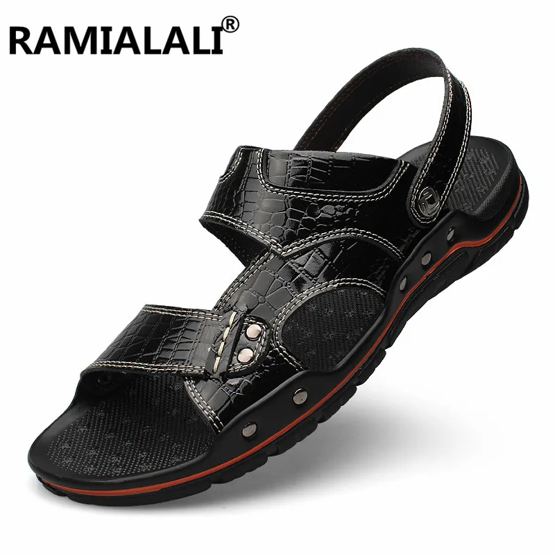 Buy Men Casual Sandals Fashion Real Leather Sandals