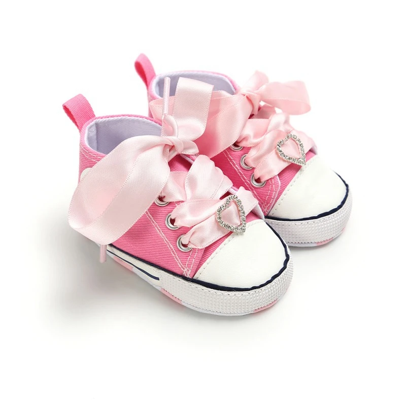 Весенняя парусиновая обувь для девочек малышей Первый Уокер новорожденных обувь для мальчика ленты обувь для детей Мода для малышей