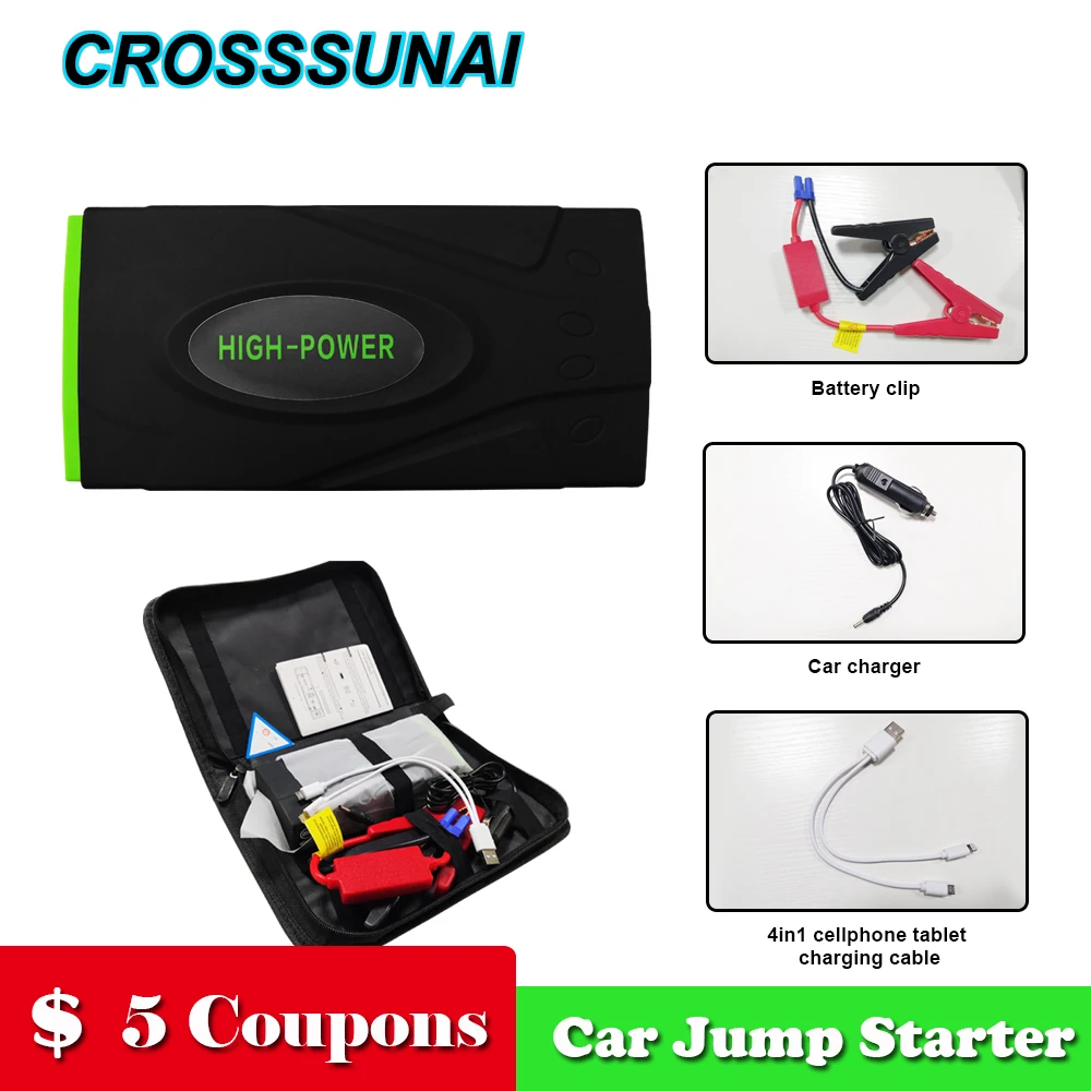 Car Jump Starter Power Bank High Capacity Starting Device Booster 600A 12V Portable Car Starter For Car Battery Charger Booster