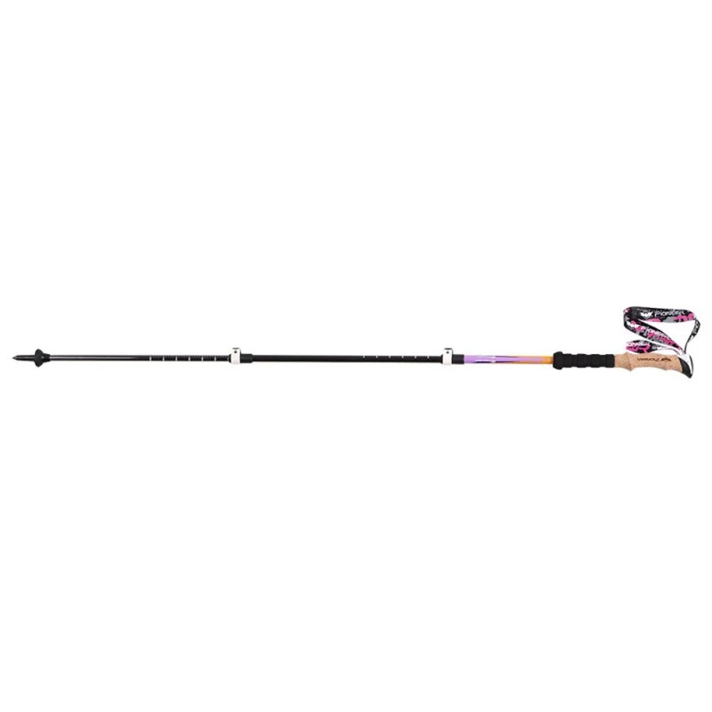 Esportes de Esqui Ultraleve de Fibra de Carbono Caminhadas ao ar 3 Seções Telescópica Livre Escalada Bengala Trekking Pólo Bengala k5 18 Cheap Bengalas