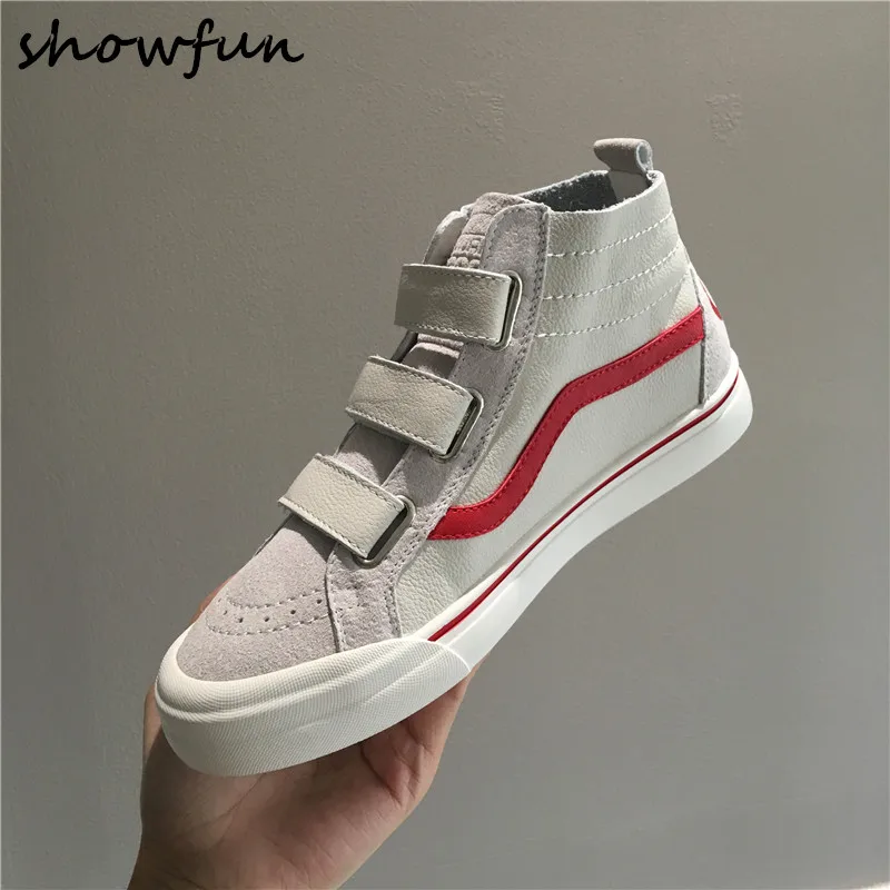 

Women's Genuine Leather Lace-up Flats Sneakers Brand Designer Leiusre High Top Female Footwear Espadrilles Shoes for Women Sale