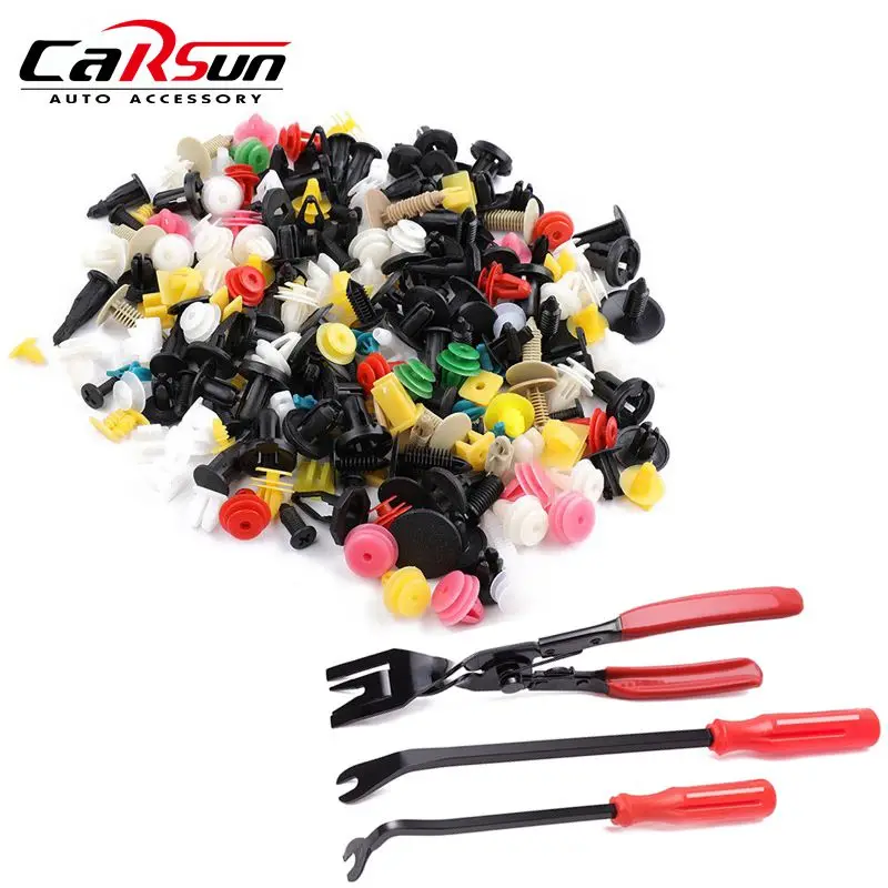 Nylon Auto Fastener Car Upholstery Trim Removal Tools Set Door Molding Dash Panel Rivet Buckle