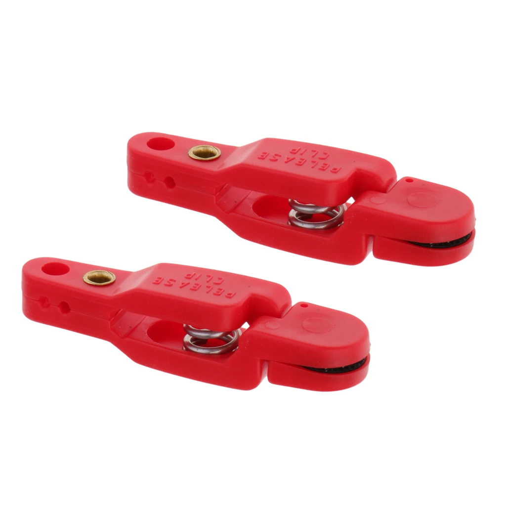 2pcs Adjustable Snap Release Clip Downrigger Release Clip for Weight, Planer Board, Kite, Heavy Tension Red