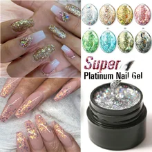 Modelones бриллиантовый блеск с ультрафиолетовым свечением Гель-лак для ногтей Блестящие Блестки светодиодный лак для ногтей лак стойкий Платиновый Гибридный СВЕТОДИОДНЫЙ гель-эмаль
