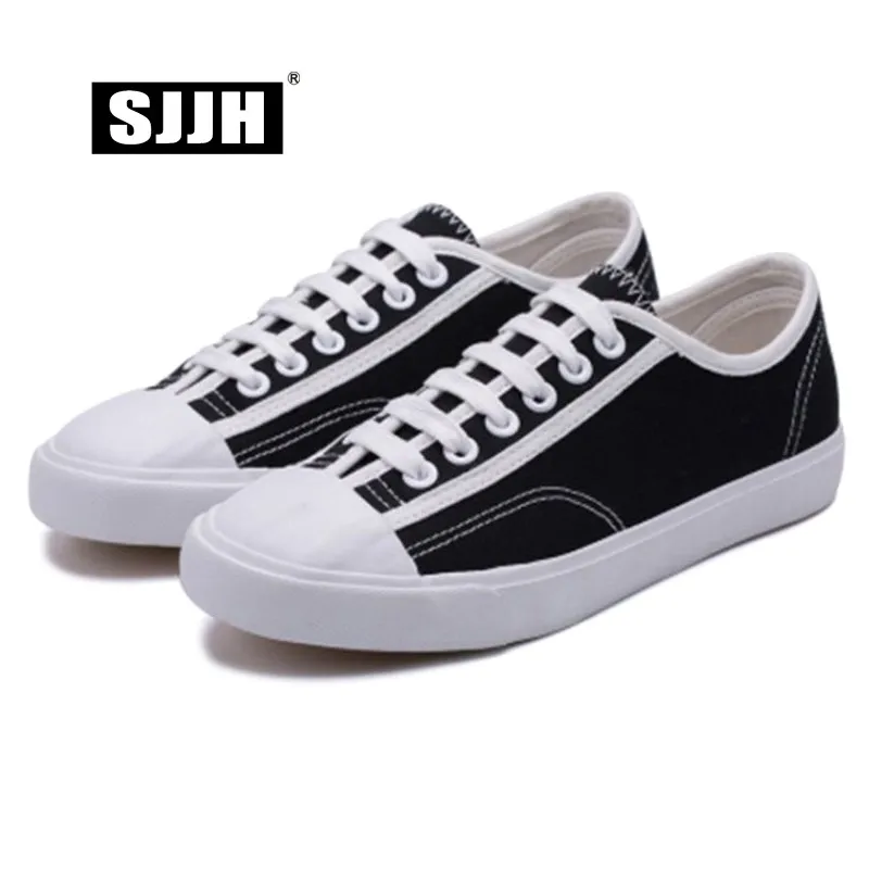 SJJH Women Canvas Shoes Casual Sneakers Comfortable Vulcanize Flats Chaussure Lace-up Ladies Trainers Footwear A1366