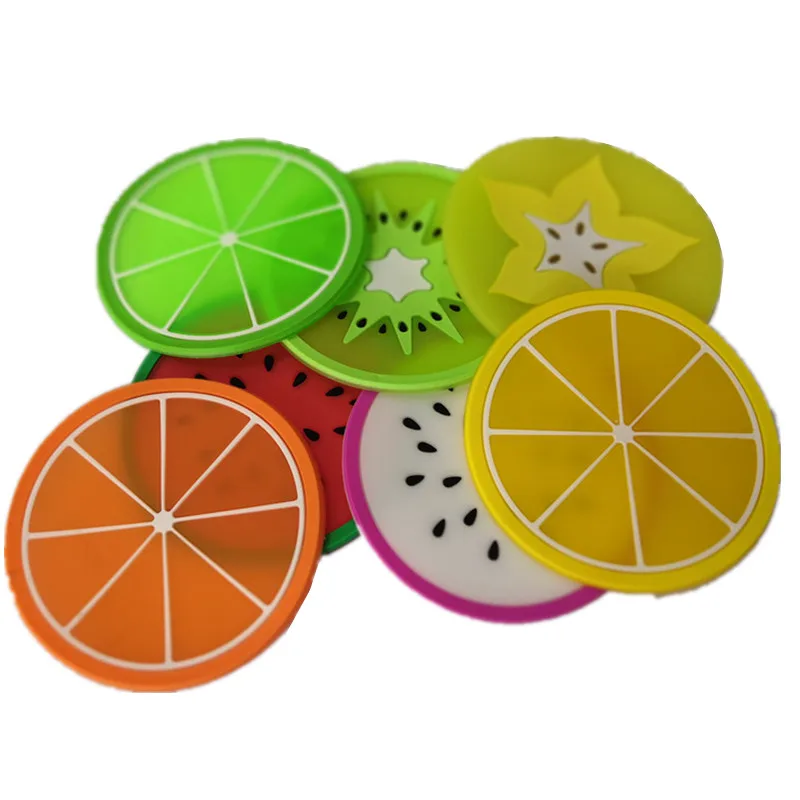 

Hot Coaster Fruit Shape Silicone Cup Pad Slip Insulation Pad Cup Mat Pad Hot Drink Holder 40%Off