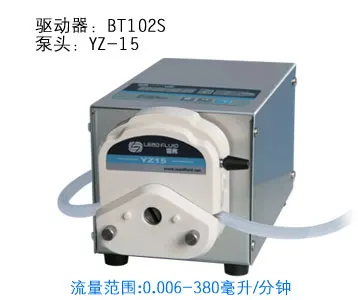 

BT102S YZ15 Industrial Medical Lab Basic Variable Speed Water Fluid Dosing Pump Dosing Peristaltic Pump 0.006-280ml/m