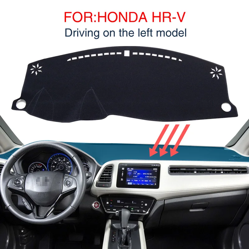 

for Honda HR-V Vezel Dashboard Mat Cover Pad Shade Cushion Interior Accessories HRV HR V 2015 2016 2017 2018 Stickes Car Styling