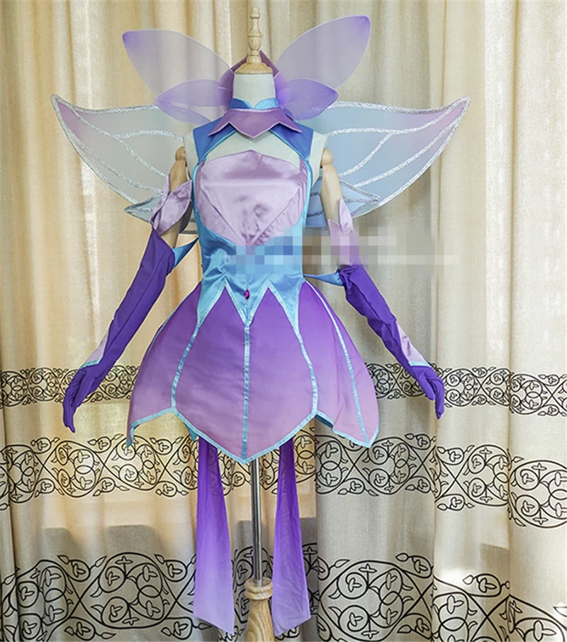 

[Customize]2018 Game LOL Female Hero LUX Cosplay Costume Crownguard Lolita Dress For Women Halloween Carnival Free Shipping New