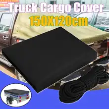 Черный Водонепроницаемый сверхмощный черный чехол для прицепа 150x120 см грузовой автомобиль задняя защитная крышка навес RV Запчасти Аксессуары