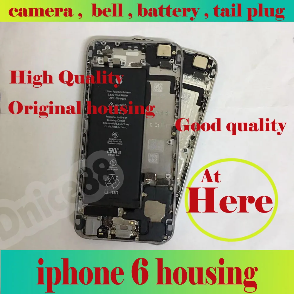 

For iphone 6 4.7 Original mobile phone housing ,including camera&battery&bell and so on parts,good quality mobile phone housing