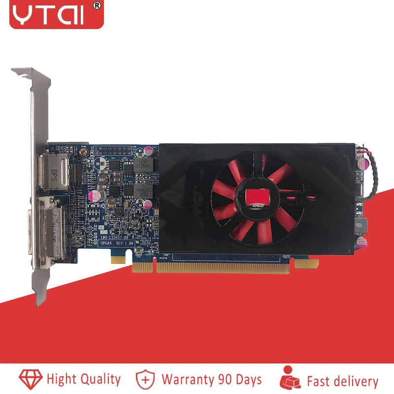 DELL AMD ATI HD7570 1GB Desktop DVI DP Video Graphic Card GDDR5 PCI Express 3.0 x16 09M4KG 0PGA9 REV:1.00 109-C33457-00