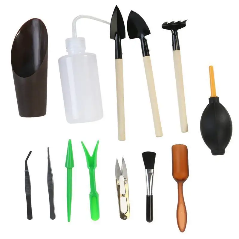 Winomo 13 шт. мини Ручные садовые инструменты Инструменты для пересадки сочные инструменты миниатюрные посадки Набор садовых инструментов