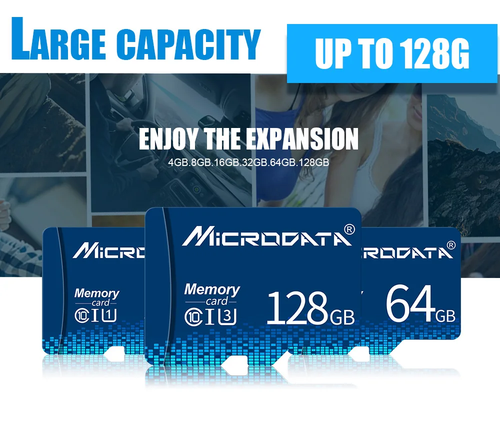 Micro SD карта класса 10 8 ГБ 16 ГБ 32 ГБ 64 Гб карта памяти C 10 Mini SD карта SDHC SDXC TF карта для смартфонов DVR с SD адаптером