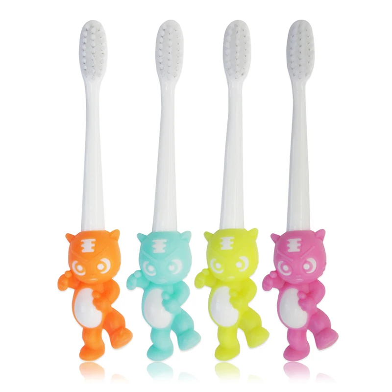 Детская Мягкая зубная щетка для детей от 3 до 6 лет, детская зубная щетка с рисунком самолета для ухода за нежными зубами для новорожденных