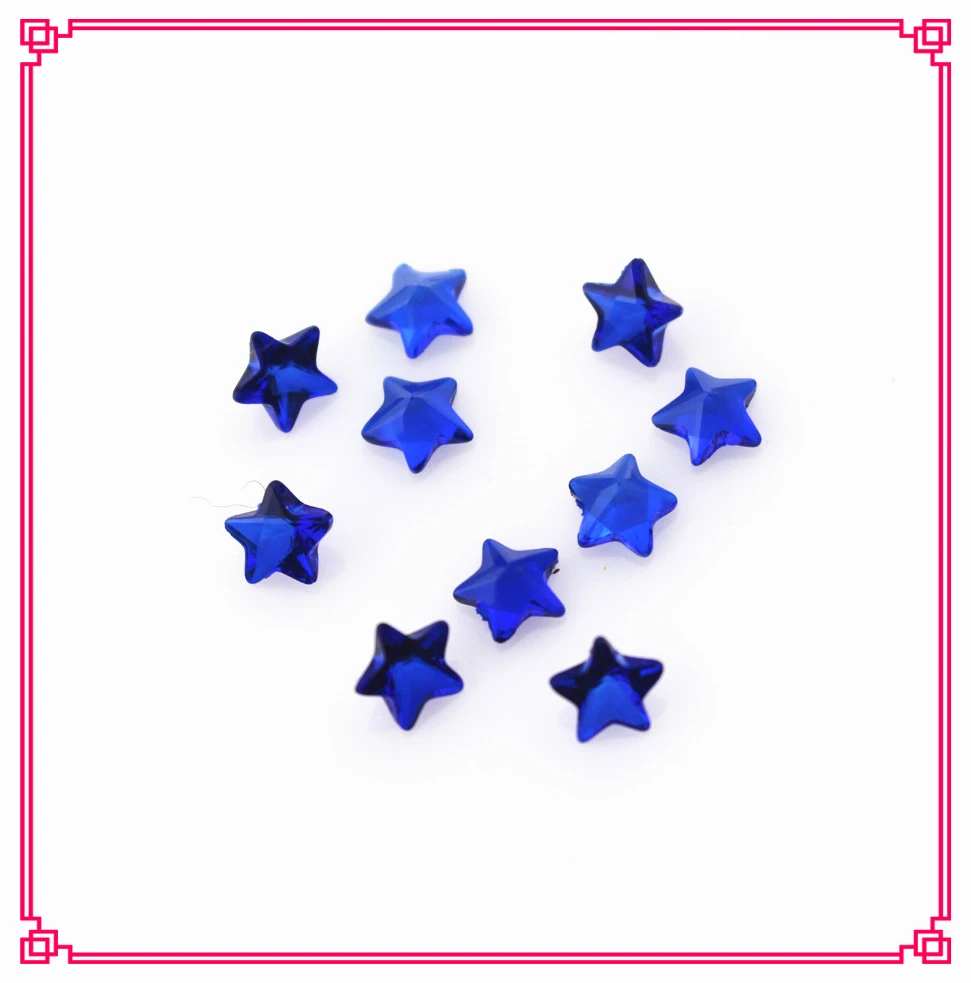 

Hot selling 100pcs/lot 5mm sapphires blue crystal star birthstone floating charms fit living glass memory lockets diy jewelry