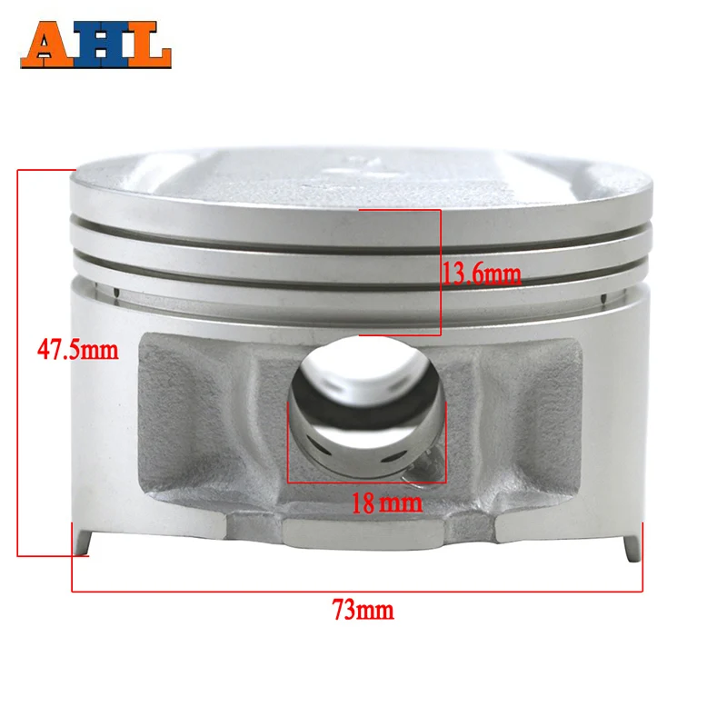 AHL STD +100 Cylinder Bore Size 73mm74mm Motorcycle Piston & Piston