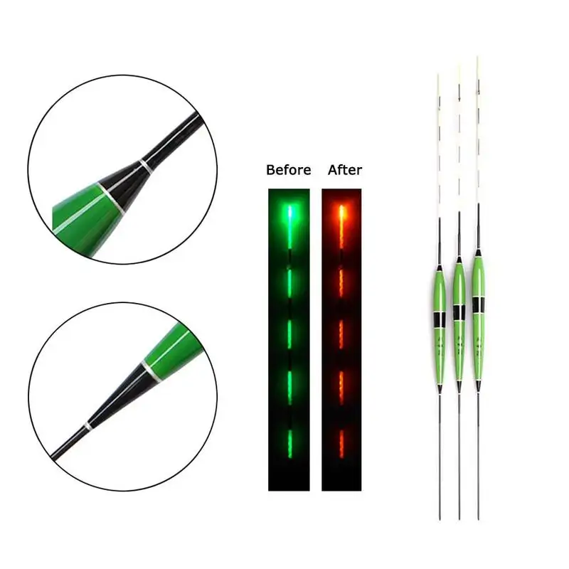 3 размера, 3 цвета, умный поплавок, светодиодный светильник для рыбалки, ночной Световой поплавок, умный светодиодный светильник, автоматически умный поплавок для рыбалки
