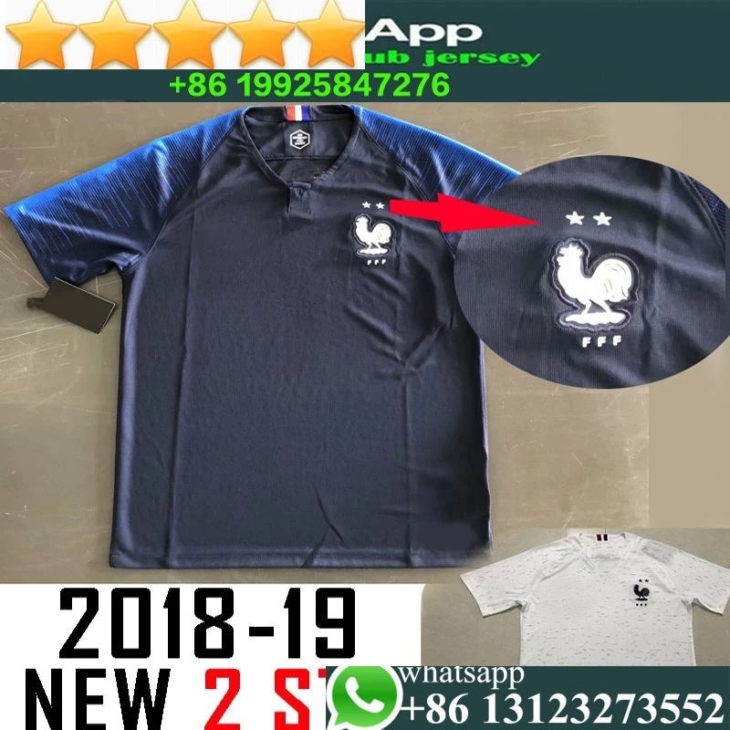 2 звезды Franceing 2018 чемпионат мира трикотаж футболу s MBAPPE GRIEZMANN POGBA 18 19 de foot футбол