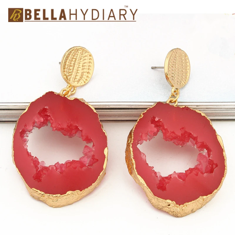 Druzy earrings resin earrings jewelry Ohrringe bijoux earings earring earing pendientes brinco big earrings vintage jewelry wedding earrings geometric earrings long earrings gifts for women (9)