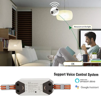 

Smart Wireless WIFI Breaker Tuya Smart WIFI Basic DIY Smart Switch Wifi Compatible with Google Nest and Amazon Alexa Google Home