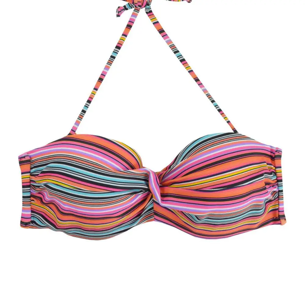

2019 Bikini Top Leopard print Sunbath Hanging neck Halter Sexy Bandage Women biquini Top Basic Swim Vintage Triangle Swimwear