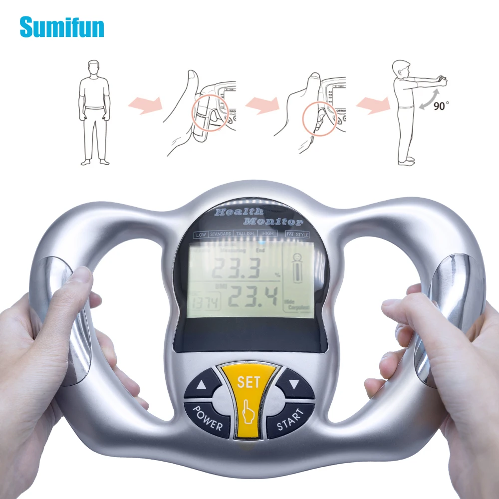 Sumifun беспроводной портативный цифровой ЖК-экран ручной тестер BMI тело жир мониторы забота о здоровье жир измерительный прибор C1418