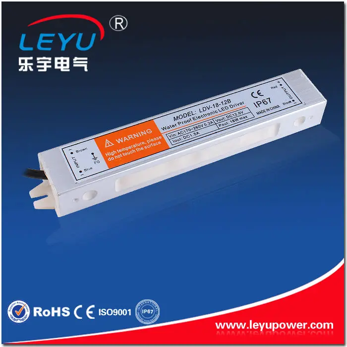 

CE RoHS 12v 24v Switching 18W waterproof power