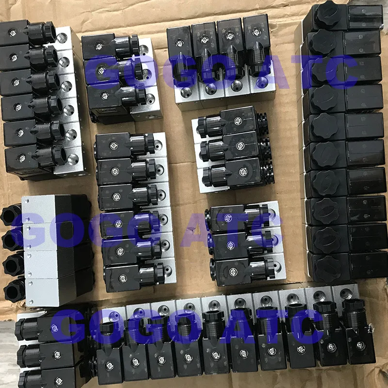 4V210-08 Válvula De Solenoide neumático de corriente continua 24V 5 Puerto 2 pos y 8mm conector Silenciador