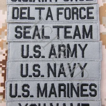 Серый пользовательское имя ленты нагрудные ленты услуги ленты Боевая Тактическая Военная Вышивка-накладка значки