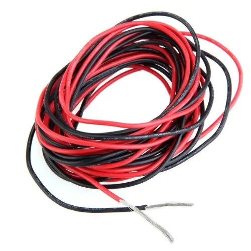 

2x 3M 20 Gauge AWG Silicone Rubber Wire Cable Red Black Flexible