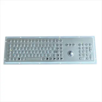 

107 keys vandalproof stainless steel hexagon button IP65 keyboard+numeric keypad,function keys,integrated 25mm/38mm tracker ball
