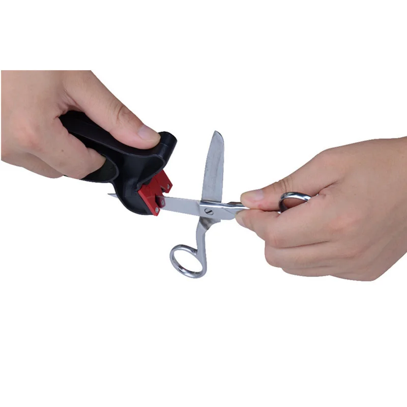 

Household Kitchen Gadaget Manual Scissor Stainless Steel Blade Sharpening Tool Portable Mini Handheld Easy Knife Sharpener