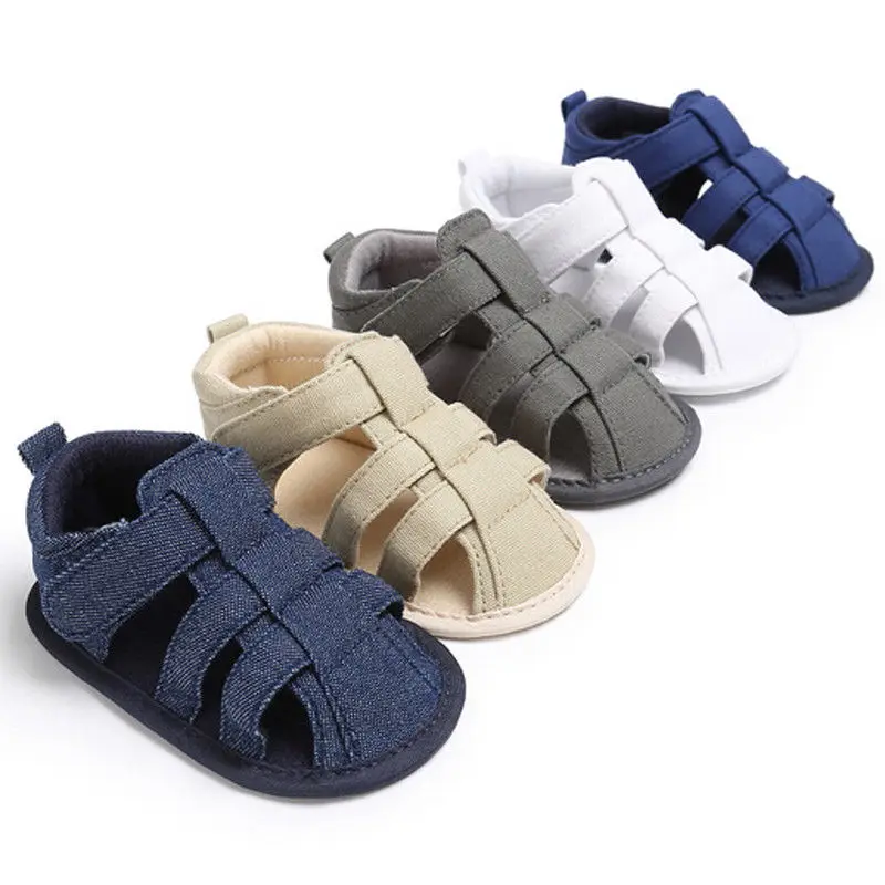 Одежда для малышей детские для девочек и мальчиков сандалии холст мягкая подошва Prewalker новорожденных обувь Повседневное детская обувь