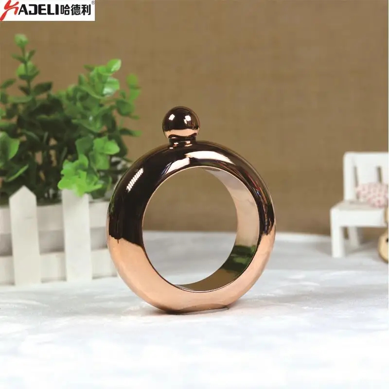 

Hot Sale Portable Bangle Bracelet Hip Flask Round Chic Elegant Wine Bracelet Bangle Mixed Bottle 3.5 oz Whiskey Vodka flagon