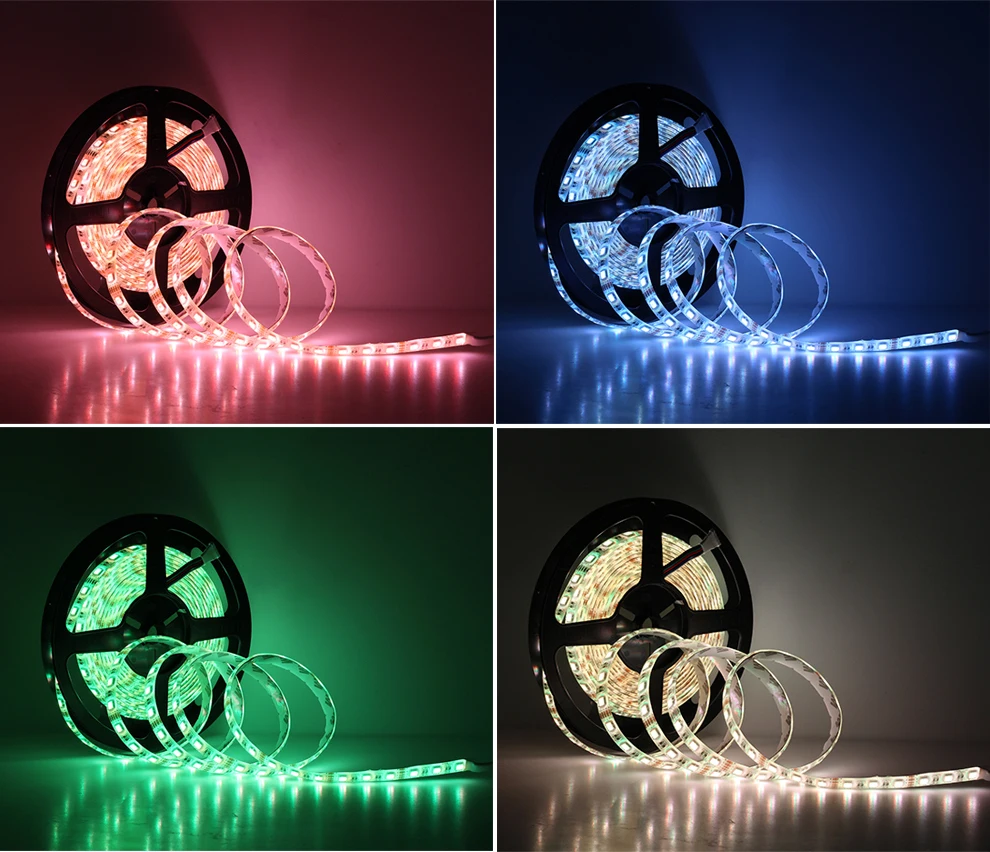 4 em 1 Rgb + Branco Rgbw Strip Flexível - Quente Tira 60 Leds m 5 Lote. Led 5050 Dc12v 8 Computers & Electronics