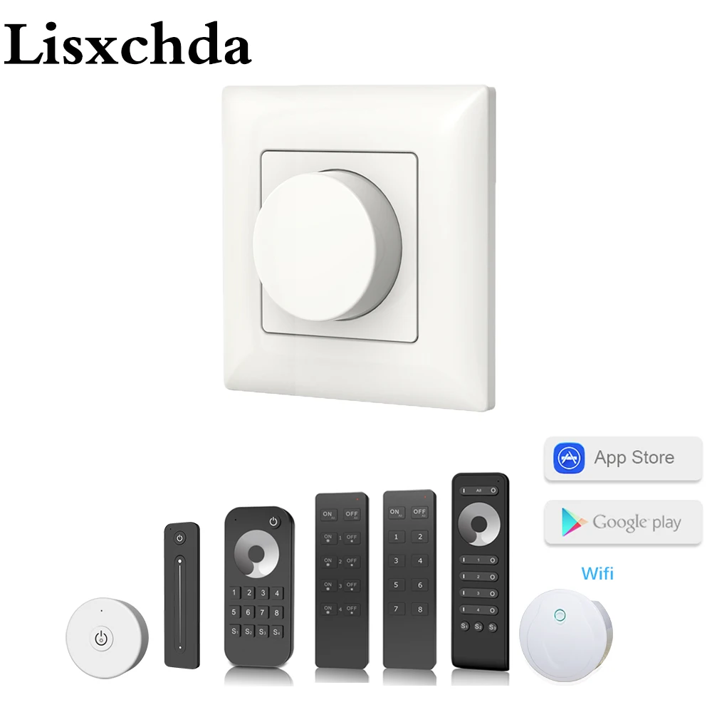 

New led Dimmer 220V KS LED Wall Mount Manual Knob Panel Triac Dimmer 110V-240V dimming for led Lamp Panel Dimmable Knob Switch