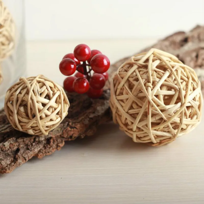 

10PCS Hot Sale Dray Branches American Village Primary Natural Decorative Glass Bottles Shooting Props DIY Cane Trim Rattan Ball